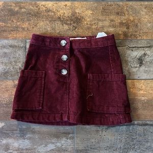 Zara Kids Toddler Red Corduroy Skirt